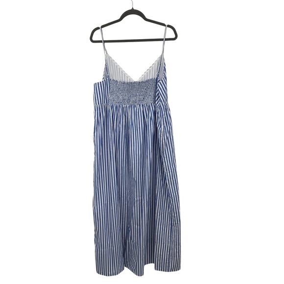 NEW Quince Maxi Dress Size XL Azure Stripe 100% Organic Cotton Sustainable - Picture 6 of 11